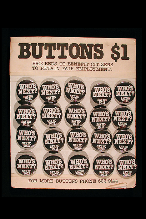 Image of Button display for 1978 campaign, 