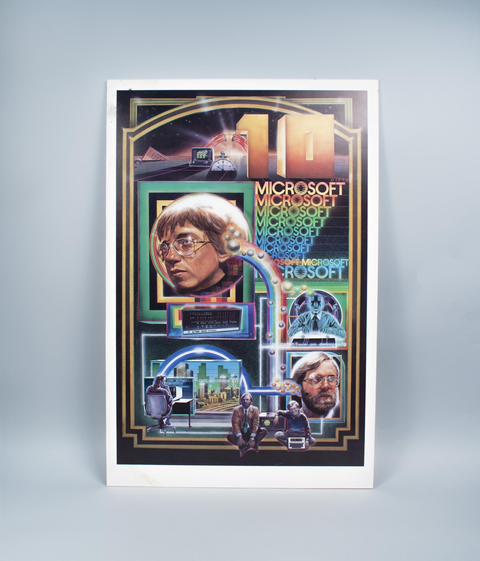 Microsoft poster celebrating the company's 10-year