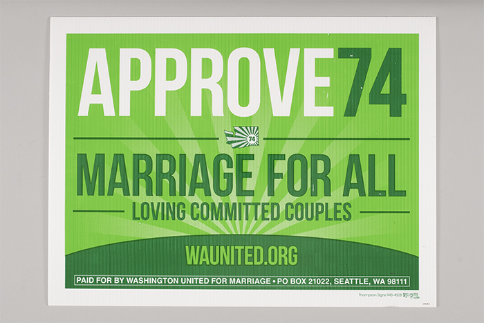 Image of Approve Referendum 74 political sign, ca. 2012