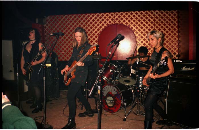 Image of Shug performing at Re-bar, Seattle, January 1996