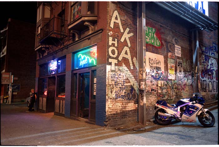 Image of The Vogue nightclub exterior, Seattle, 1992