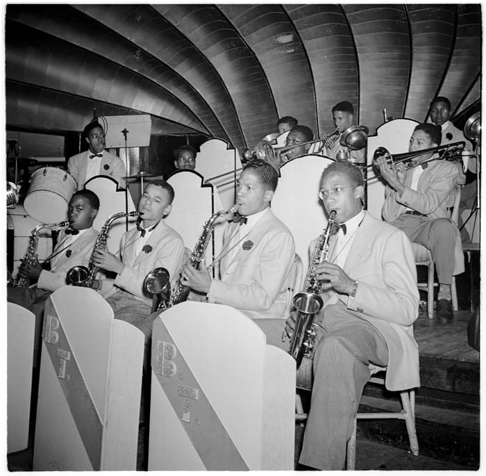 Image of Billy Tolles band performing at the Trianon, circa 1952
