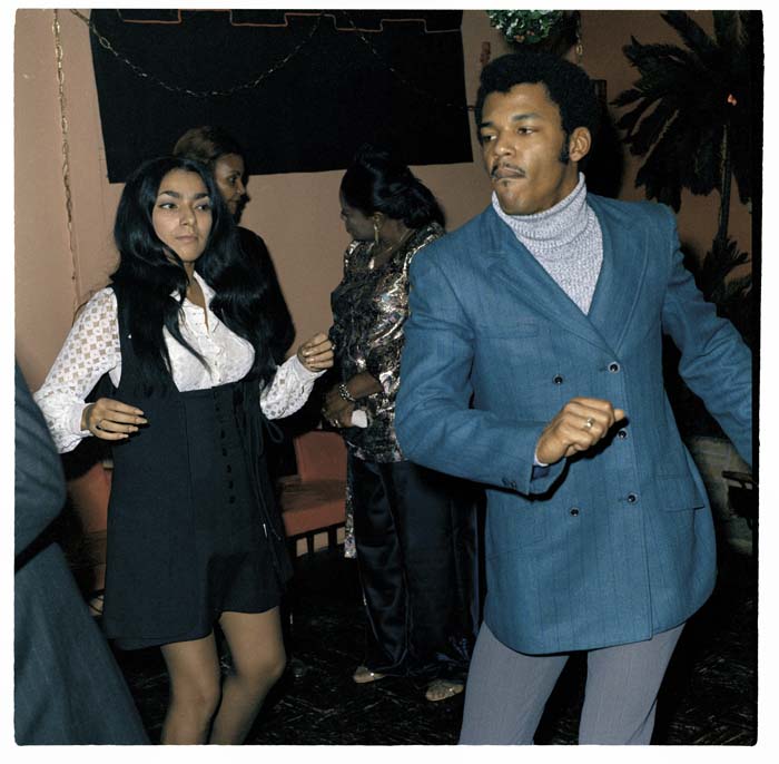 Image of Two people dancing at house party, Seattle, circa 1972