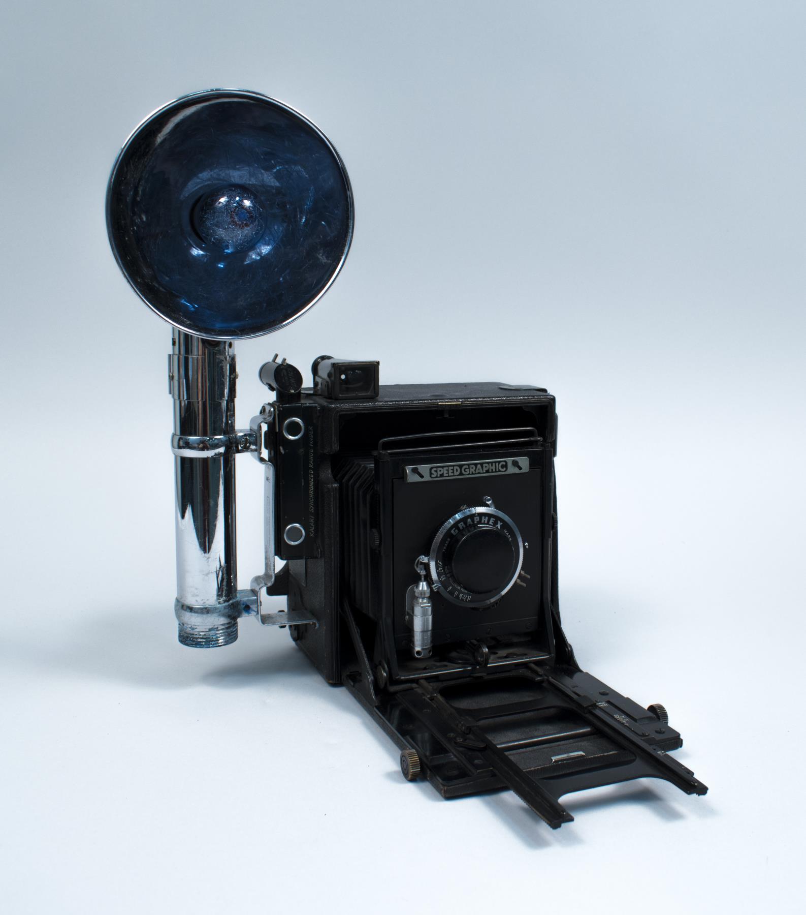 Image of Flash unit with 2 reflectors and KODAK Flash Guard, ca. 1940s