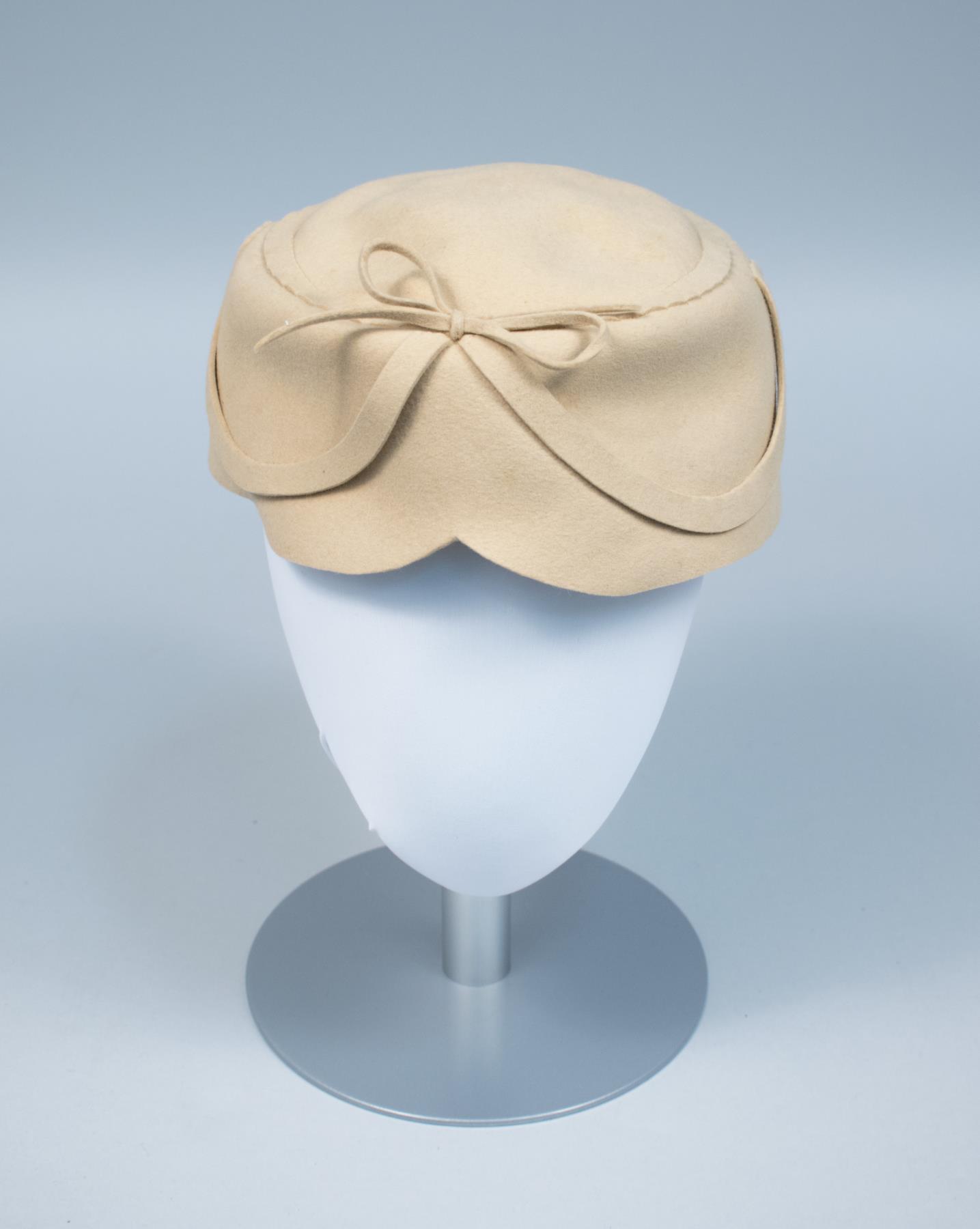 Image of Tan felt hat with John Eaton label, ca. 1950s-1960s