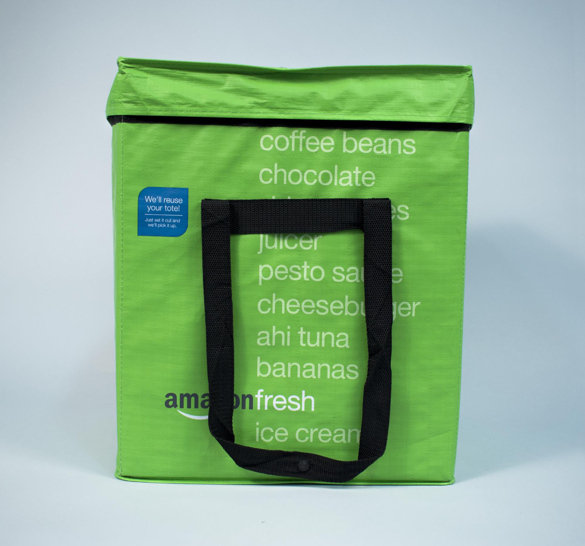 Image of Hard-sided Amazon Fresh delivery bag, ca. 2016