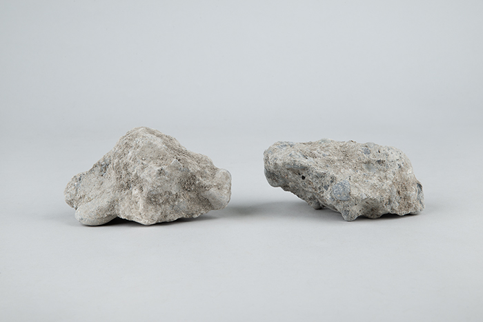 Image of Two pieces of concrete rubble salvaged from the Seattle Alaskan Way Viaduct demolition in 2019