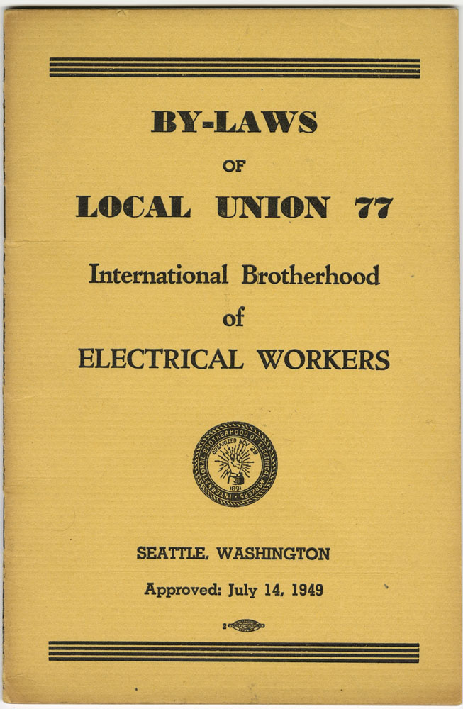 Image of By-Laws of Local Union 77 International Brotherhood of Electrical Workers, 1949