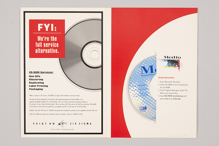 Image of CD-ROM for Medio Magazine premier issue, Vol. 1, Issue 1, 1994