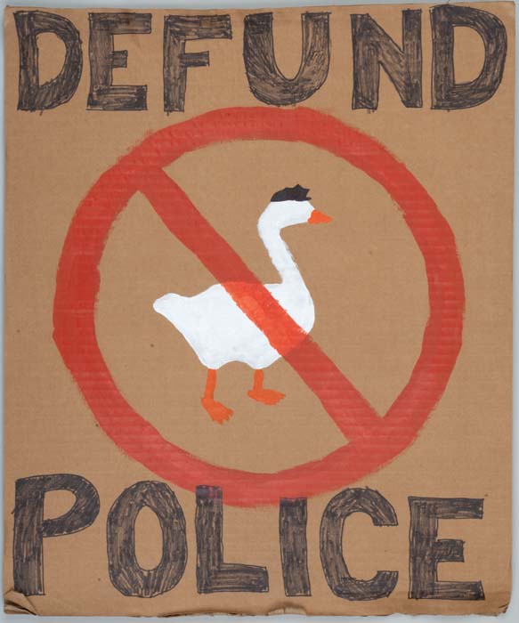 Image of Black Lives Matter sign from March of Silence, June 12, 2020