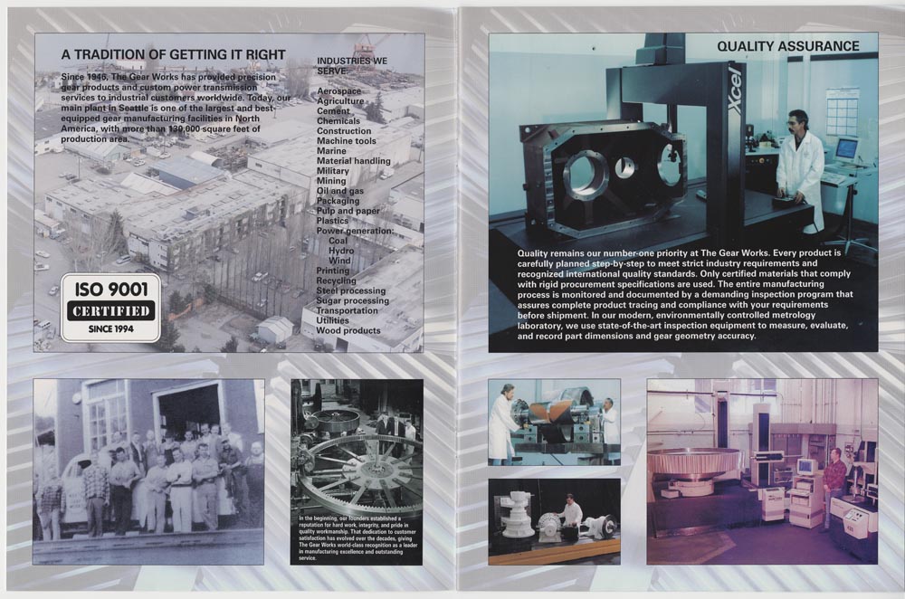 Image of The Gear Works brochure, Seattle, circa 1999