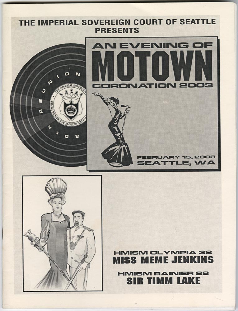 Image of An Evening of Motown, the Imperial Sovereign Court of Seattle Coronation 2003 program