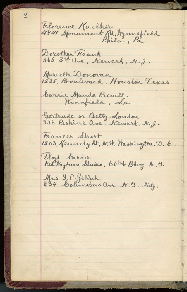 Image of Orpheum Theatre logbook, 1927-1937