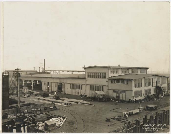 Image of Main Shop Building, Todd Dry Docks, Inc., Seattle, circa 1920