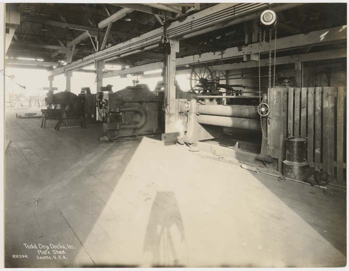 Image of Plate Shed, Todd Dry Docks, Inc., Seattle, circa 1920