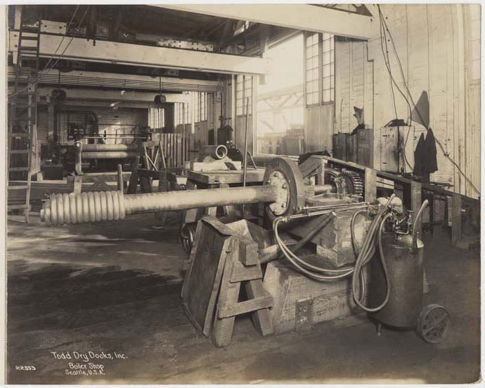 Image of Boiler Shop, Todd Dry Docks, Inc., Seattle, circa 1920