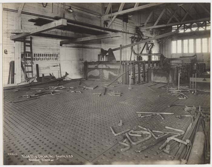 Image of Bending Slabs, Todd Dry Docks, Inc., Seattle, circa 1920
