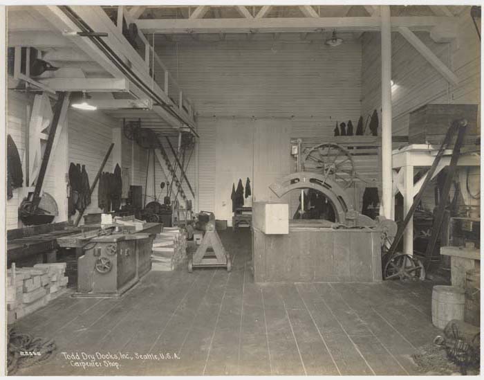 Image of Carpenter Shop, Todd Dry Docks, Inc., Seattle, circa 1920