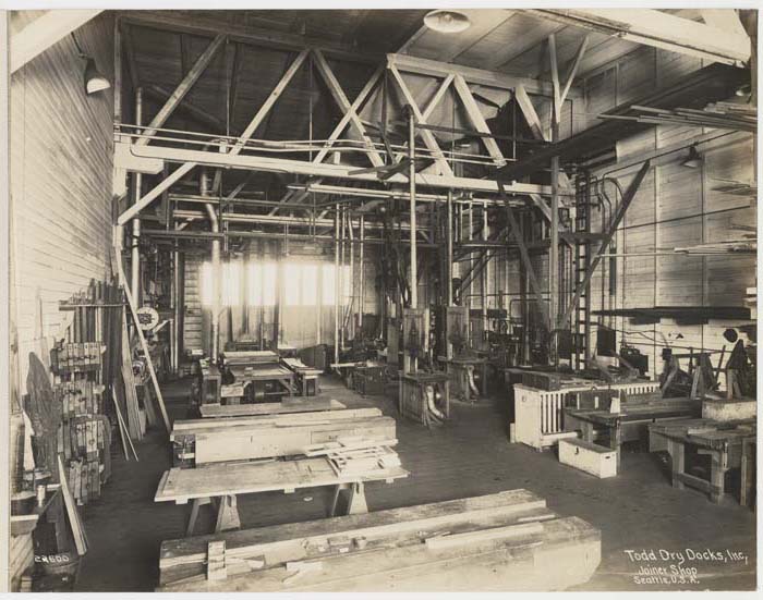 Image of Joiner Shop, Todd Dry Docks, Inc., Seattle, circa 1920