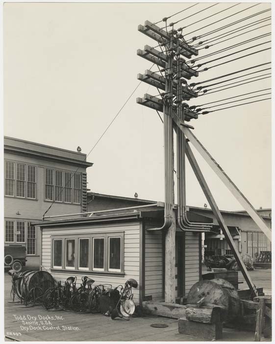 Image of Dry Dock Control Station, Todd Dry Docks, Inc., Seattle, circa 1920