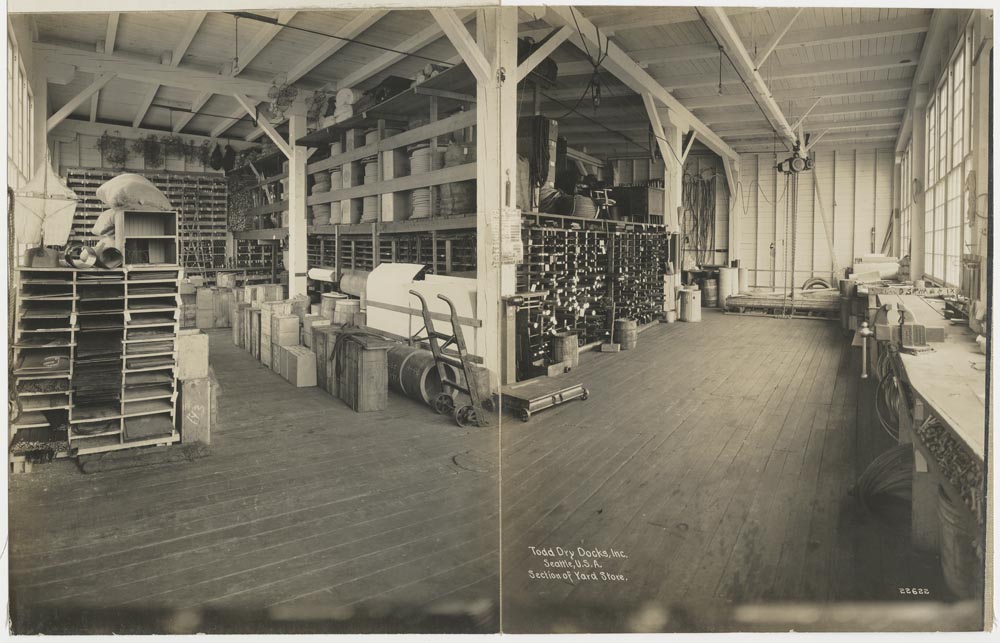 Image of Section of Yard Store, Todd Dry Docks, Inc., Seattle, circa 1920