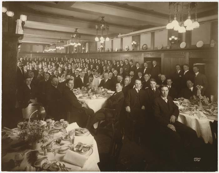 Image of Banquet given for Mr. Todd, Seattle Construction & Dry Dock Co., March 29, 1917