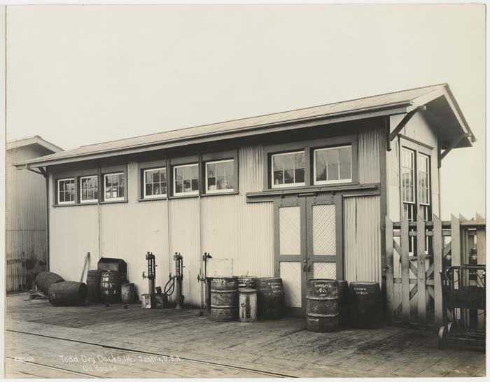 Image of Oil House, Todd Dry Docks, Inc., Seattle, circa 1920