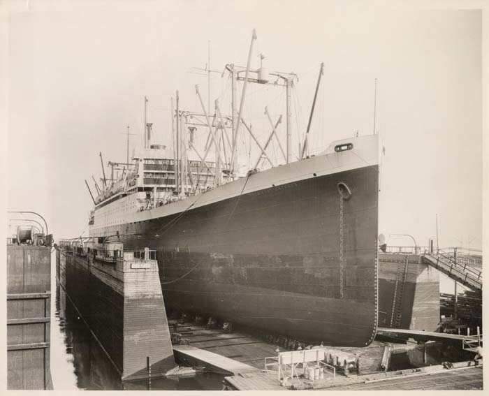 Image of S.S. President Jackson, first time at Todd Dry Docks, Seattle, October 28, 1922