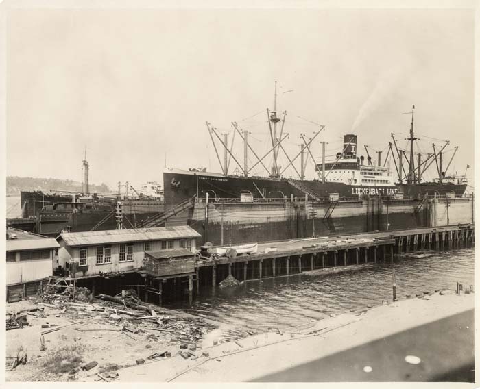 Image of Letter from C.W. Wiley, Chairman of the Board of Todd Dry Docks, Inc., to William H. Todd, President of Todd Shipyards, sharing photographs of a Luckenbach boat in drydock, June 19, 1922