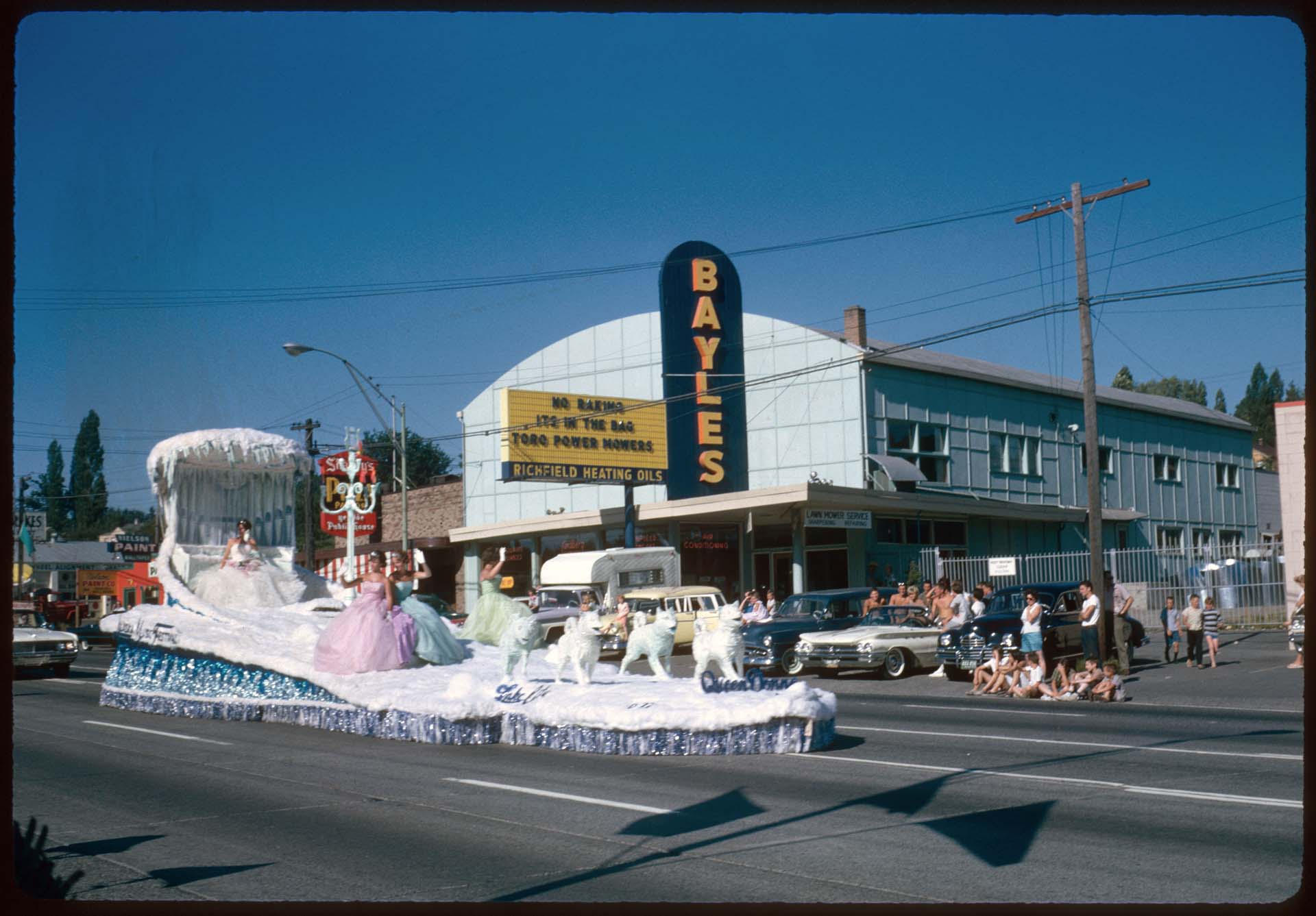 Image of Alaska Music Festival Seafair float in the Lake City Parade, Seattle, July 28, 1962