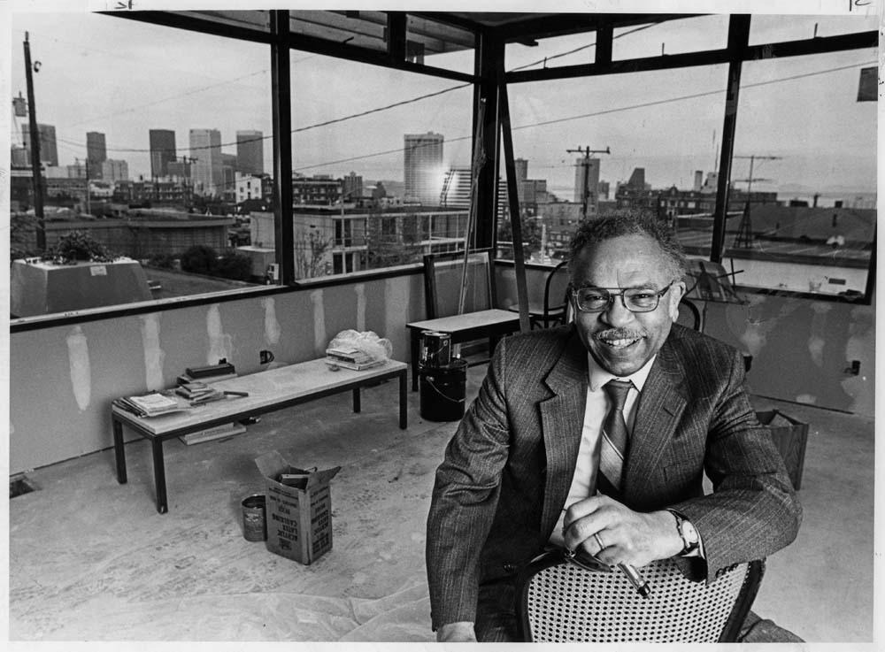 Image of Benjamin McAdoo in his living room, Seattle, 1981