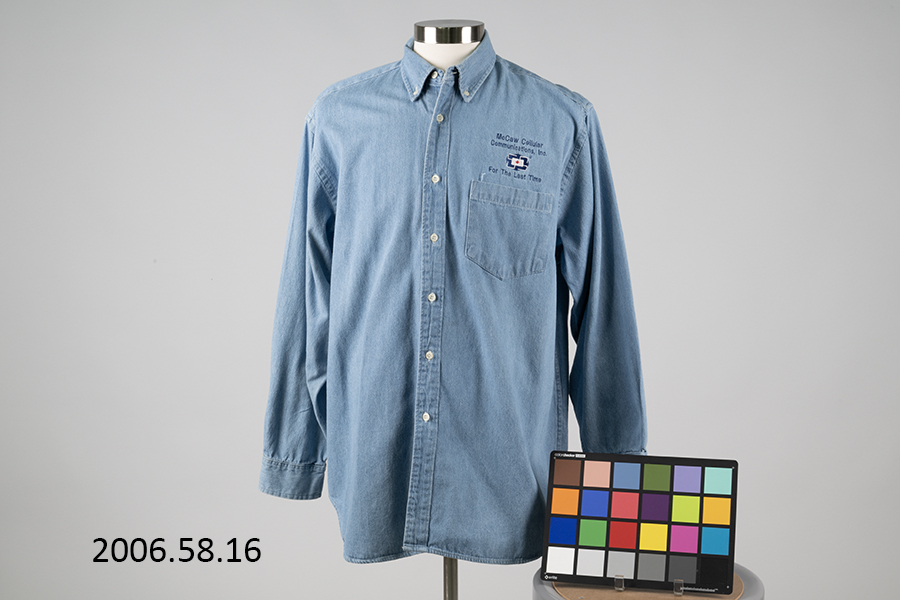 Image of Denim shirt from last McCaw Cellular general council meeting, 1994