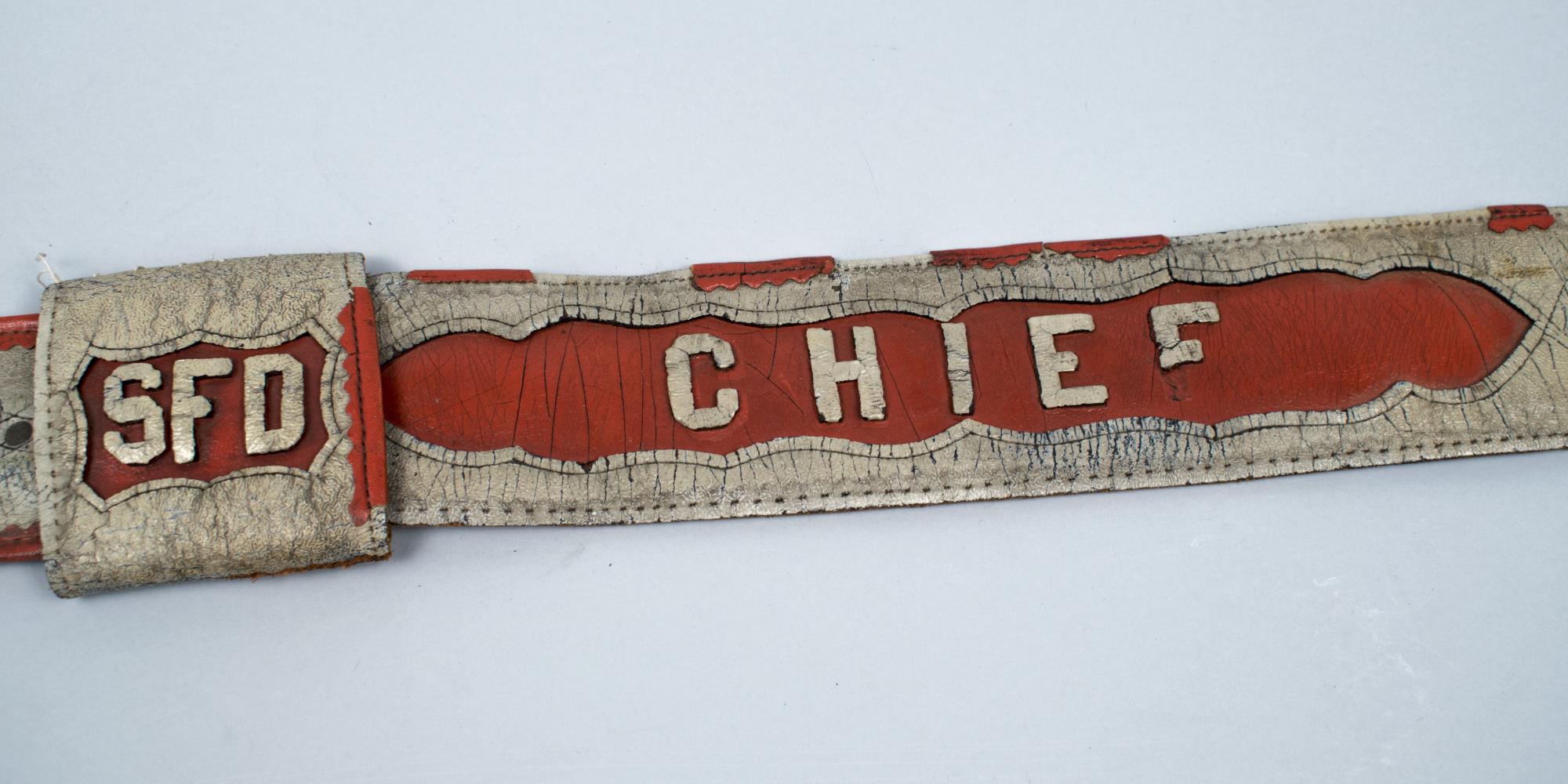 Image of Fireman's belt worn by Josiah Collins, 1885-1895