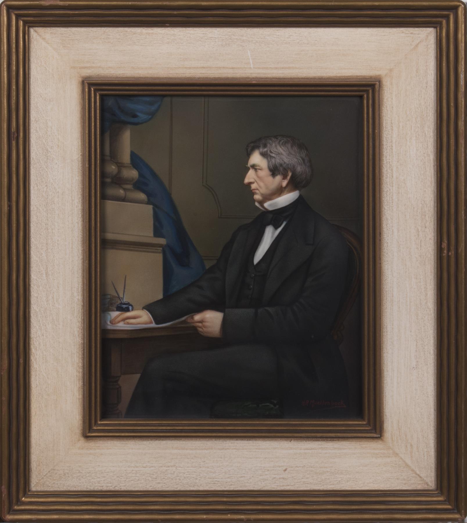 Image of Colored photograph of painted portrait of William Henry Seward by Herbert P. Muehlenbeck, 1867