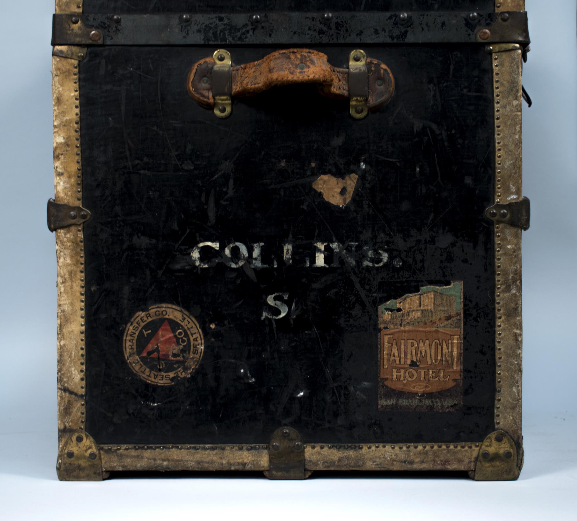 Image of Saratoga trunk belonging to the John Collins family of Seattle, ca. 1900