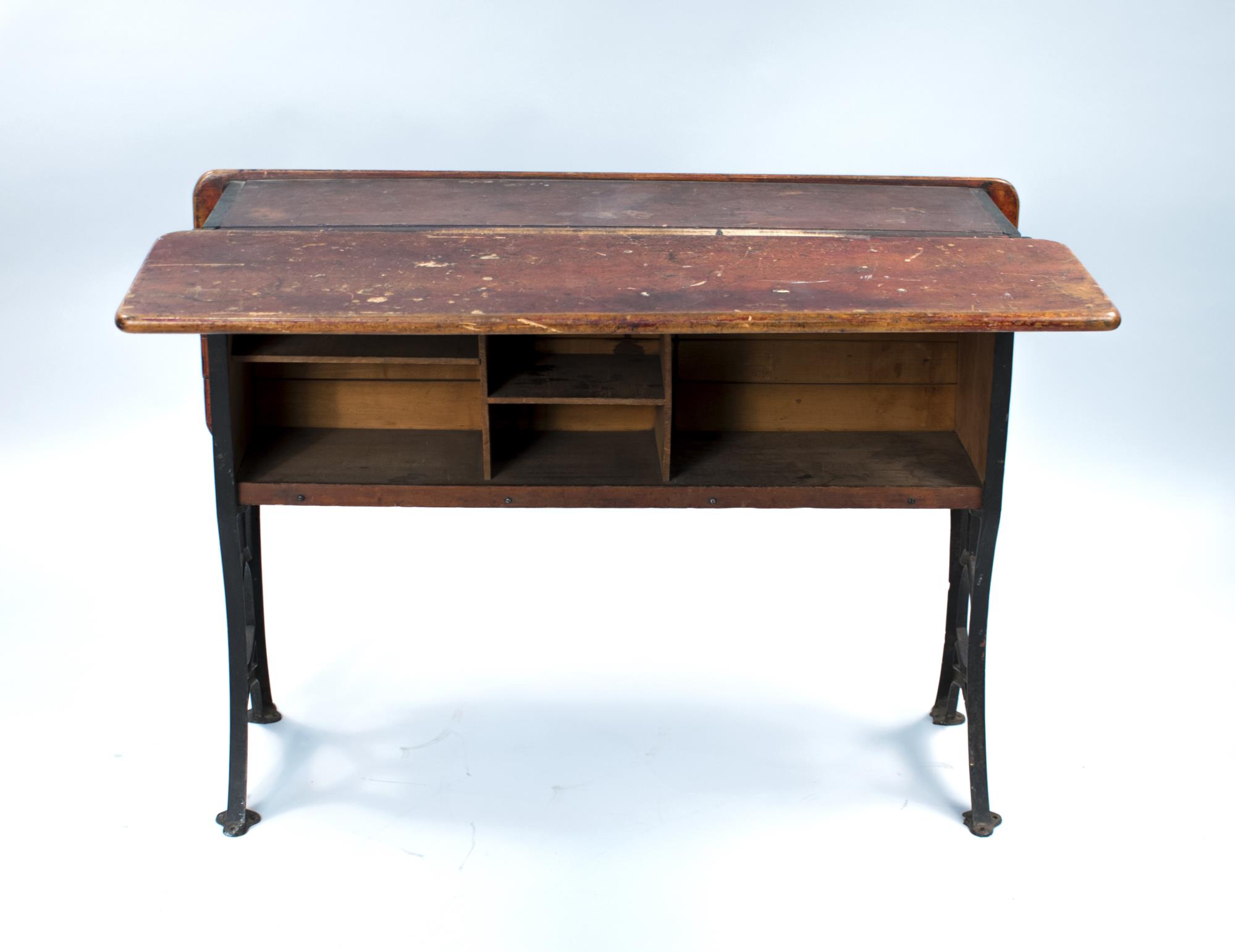 Image of School desk from a University of Washington library, ca. 1880