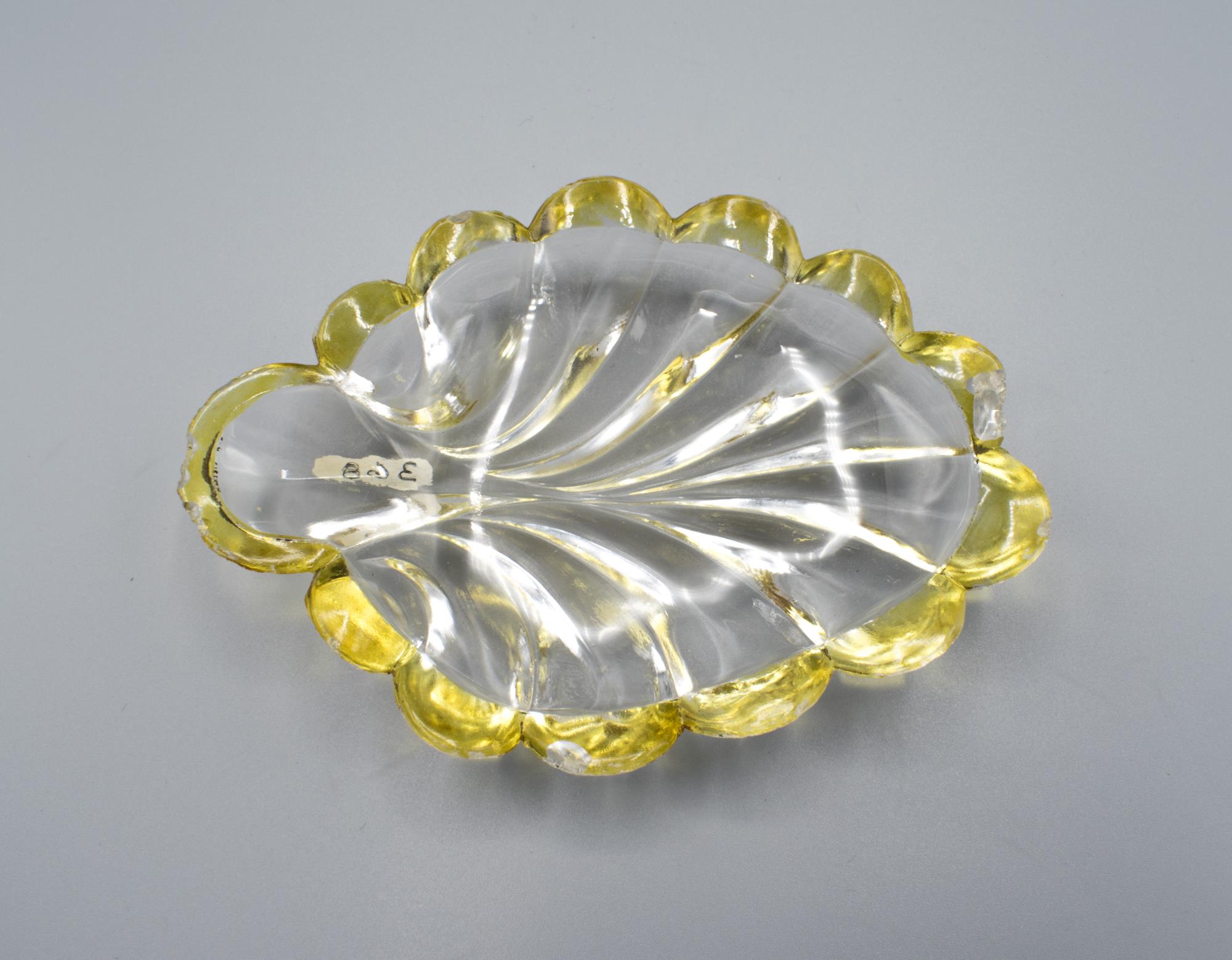 Image of Glass butter dish, ca. 1850
