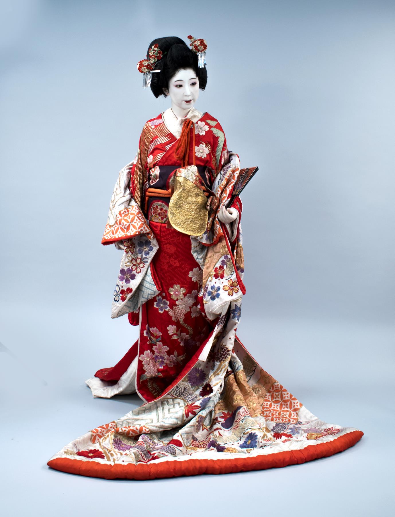 Image of Mannequin dressed to represent Japanese court lady Shizuka Gozen, ca. 1951