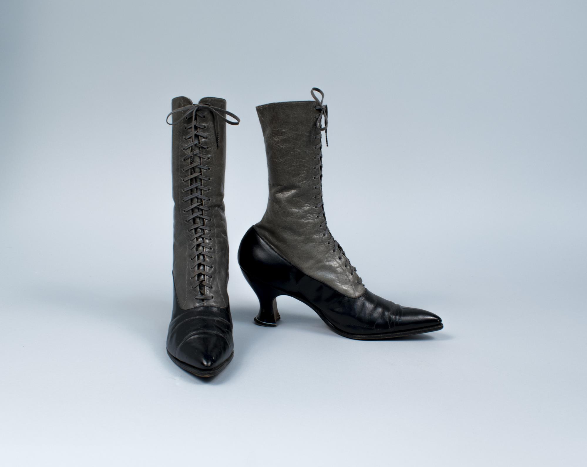 Image of High top two-toned boots, ca. 1905