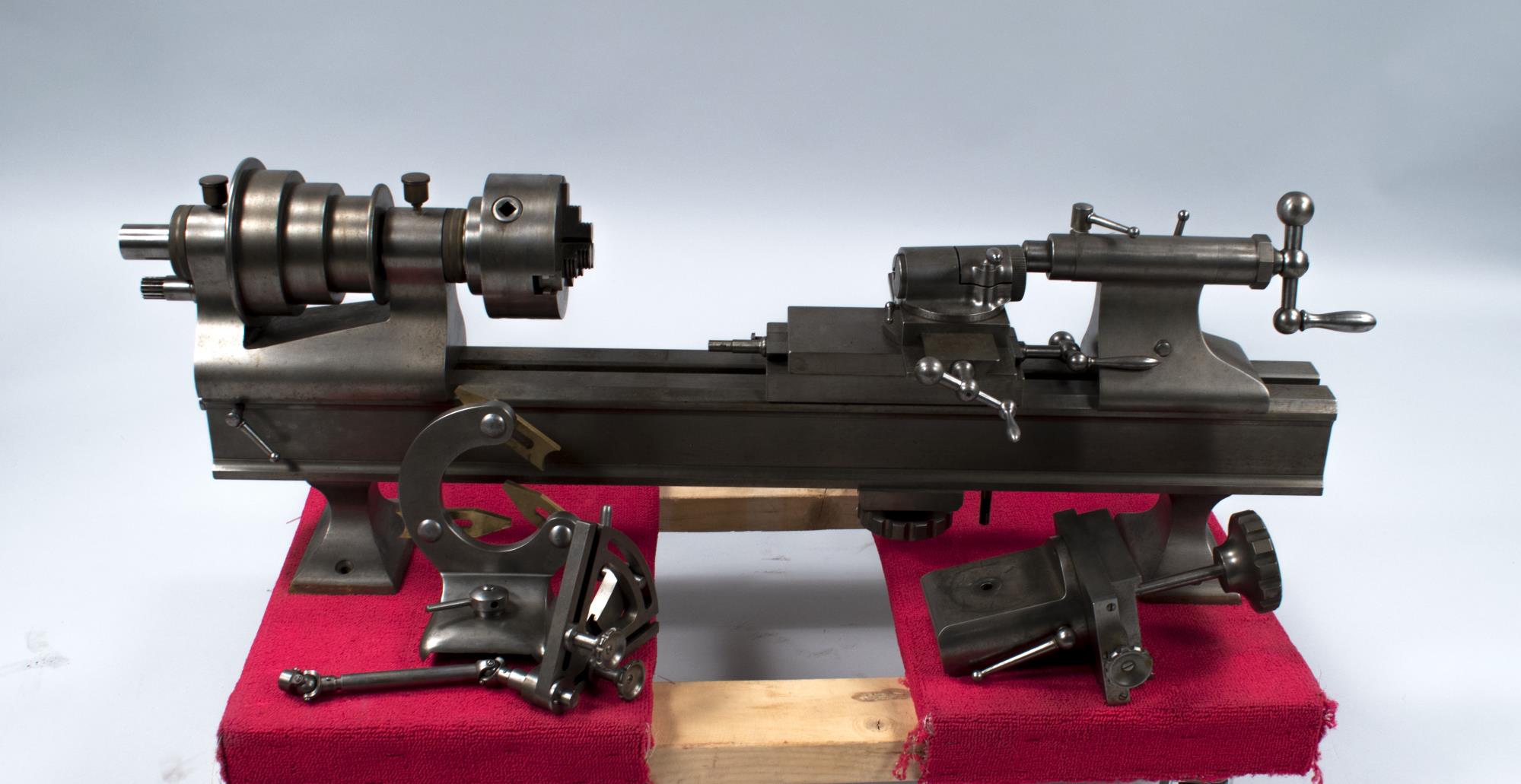 Image of Robert Moran's metal lathe, ca. 1882-1906