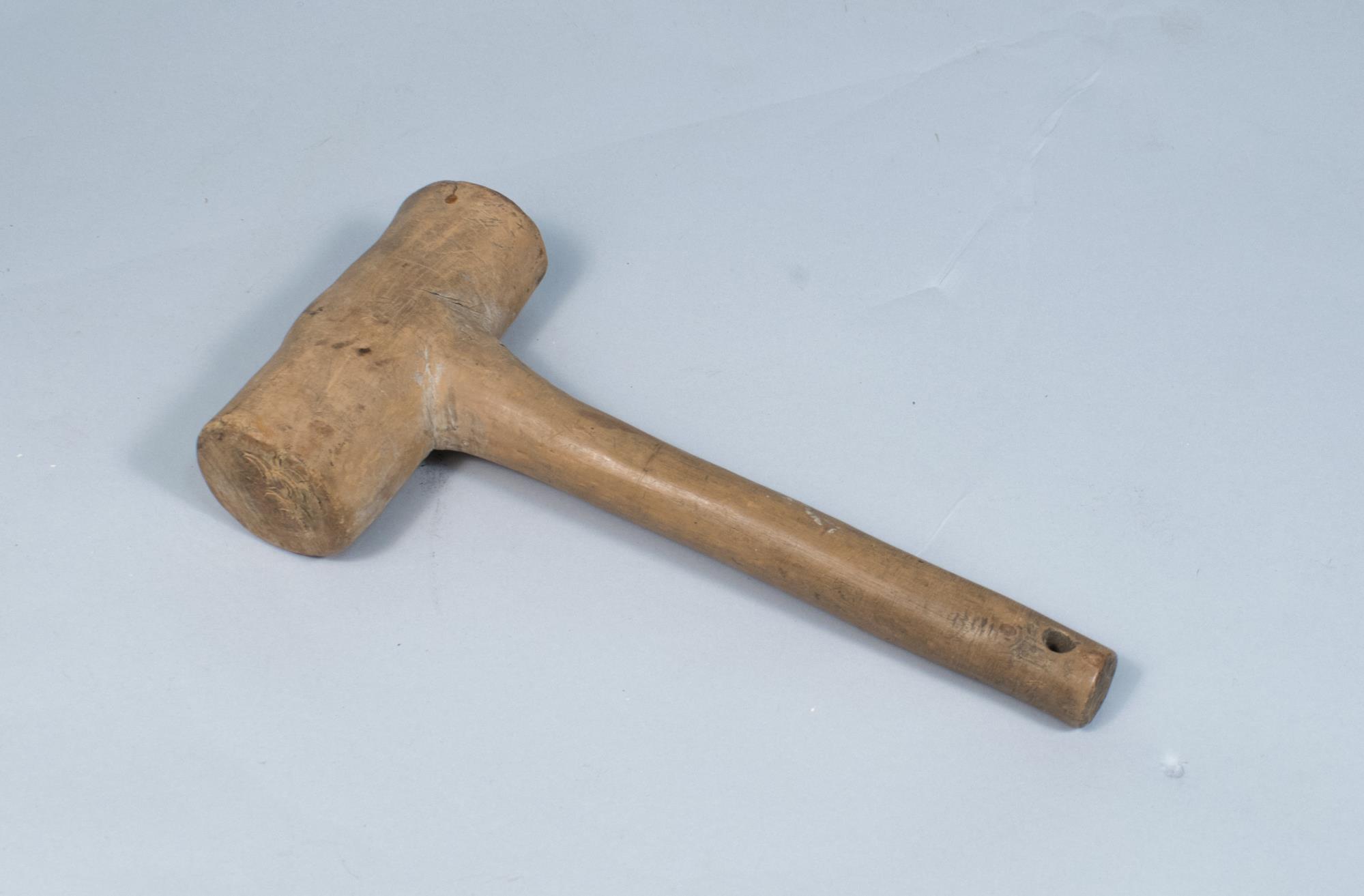 Image of Handmade wooden kitchen mallet, ca. 1860