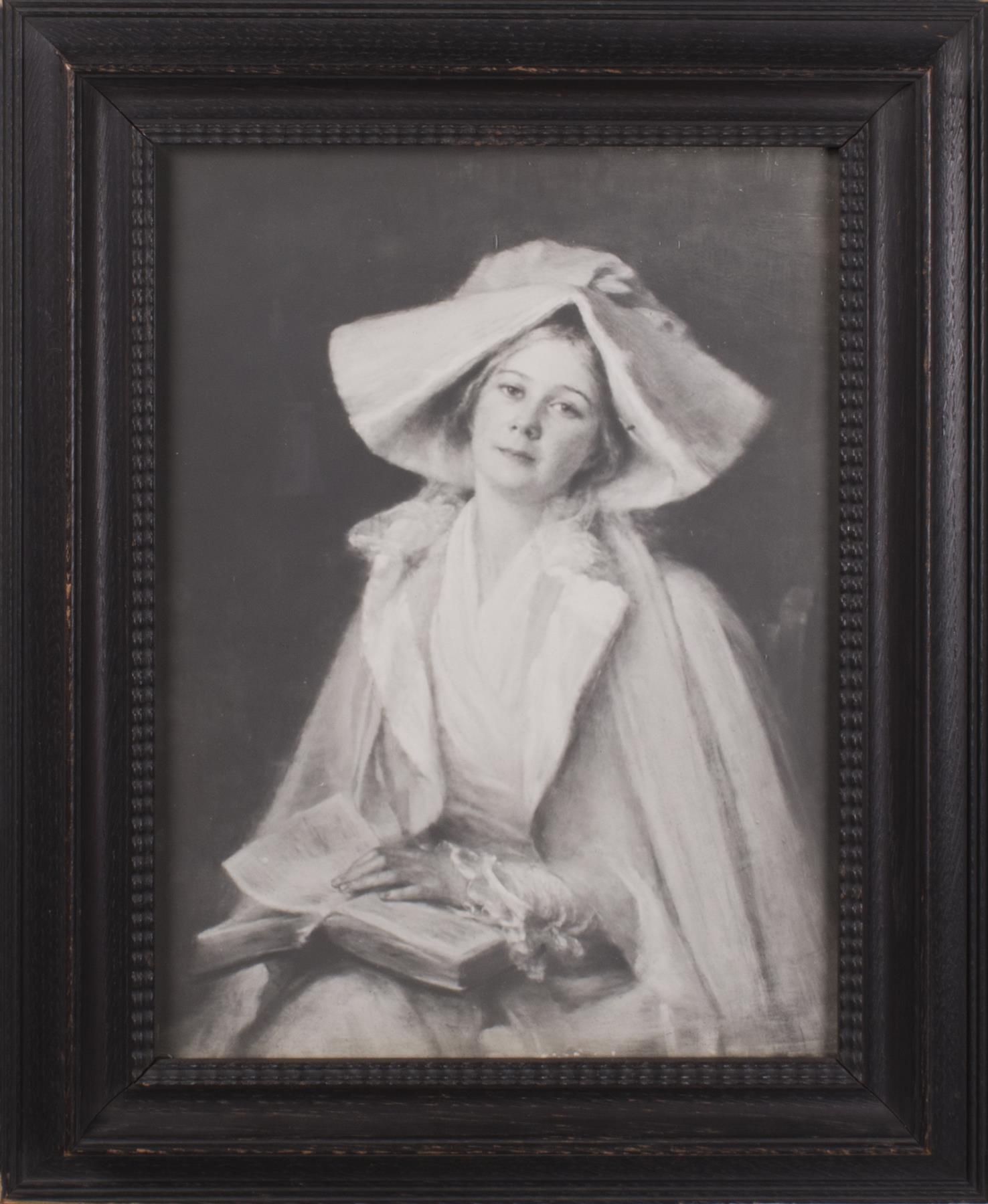 Image of Charcoal portrait of Frandie Webster by Harriet Foster Beecher, ca. 1880s