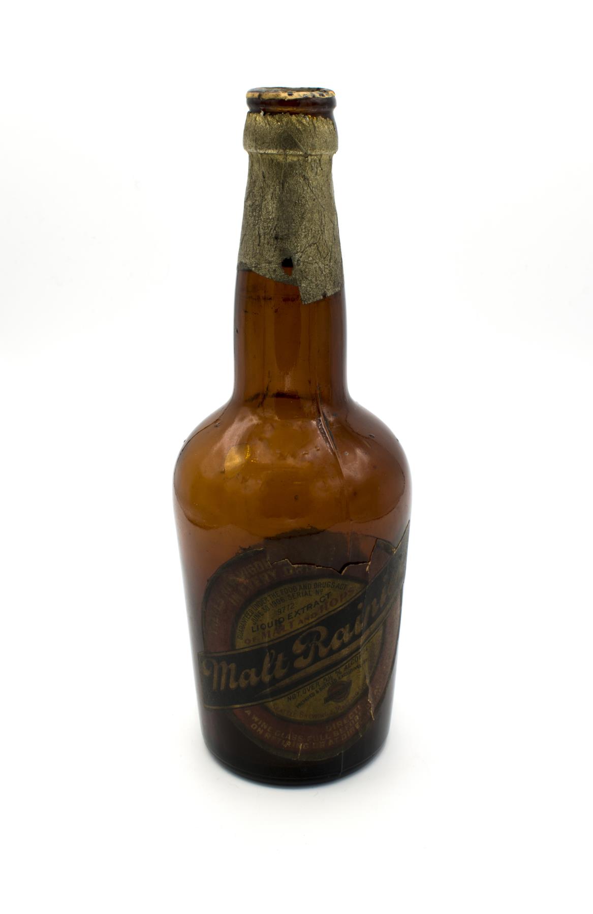 Image of Malt Rainier beer bottle, 1909