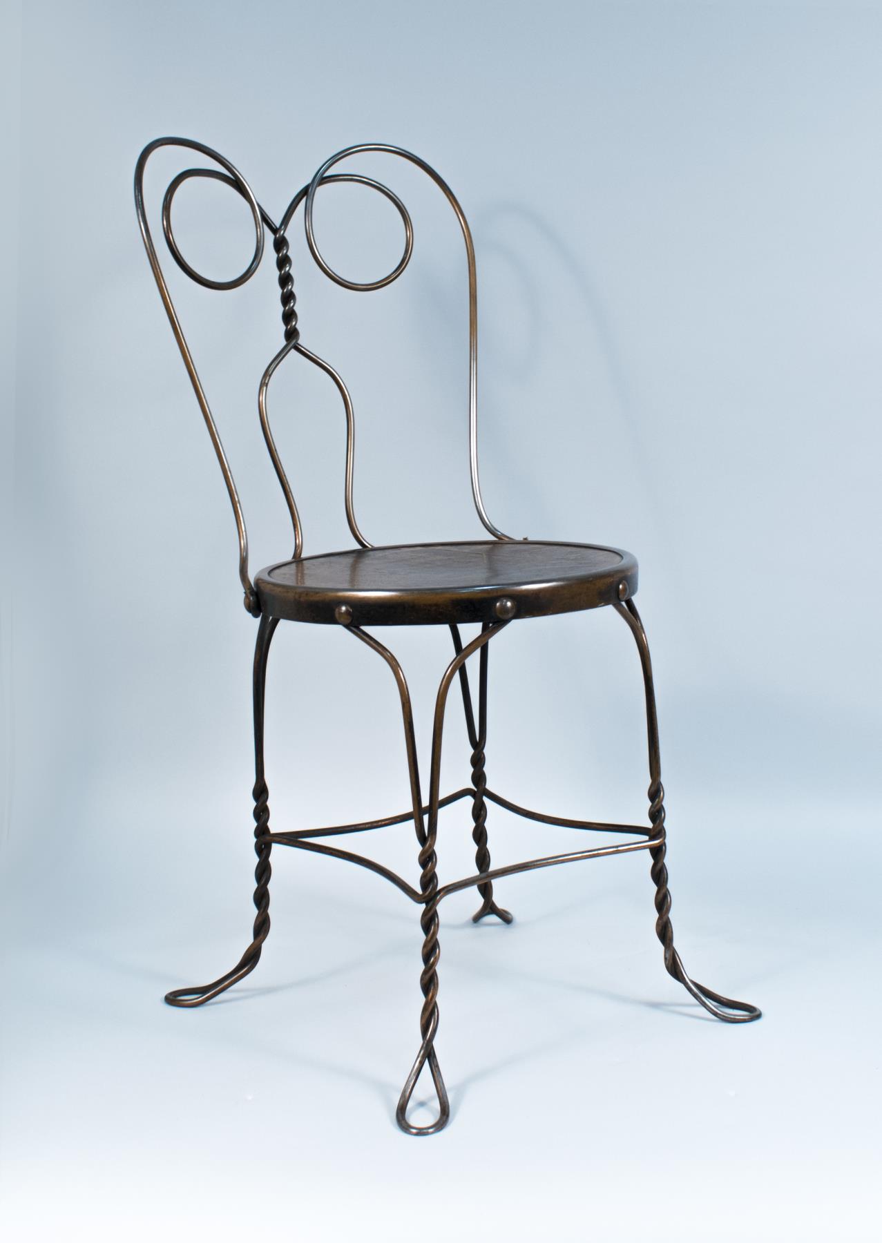 Image of Soda fountain chair from Seattle's main Post Office once located at 3rd and Union, ca. 1892-1910