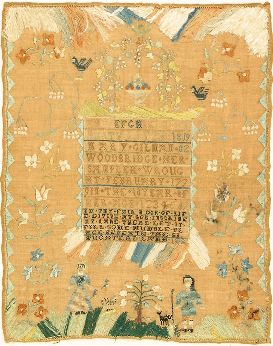 Image of Sampler made by Mary Gillam Woodbridge, 1819