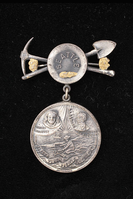 Image of Pin commemorating the Alaska-Yukon-Pacific Exposition (AYPE) held in Seattle, 1909