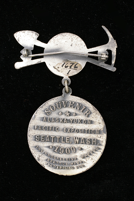 Image of Pin commemorating the Alaska-Yukon-Pacific Exposition (AYPE) held in Seattle, 1909