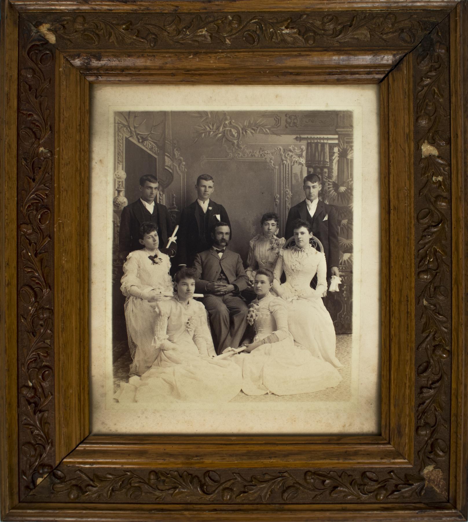 Image of Framed photograph of Seattle's Central High School graduating class, 1890