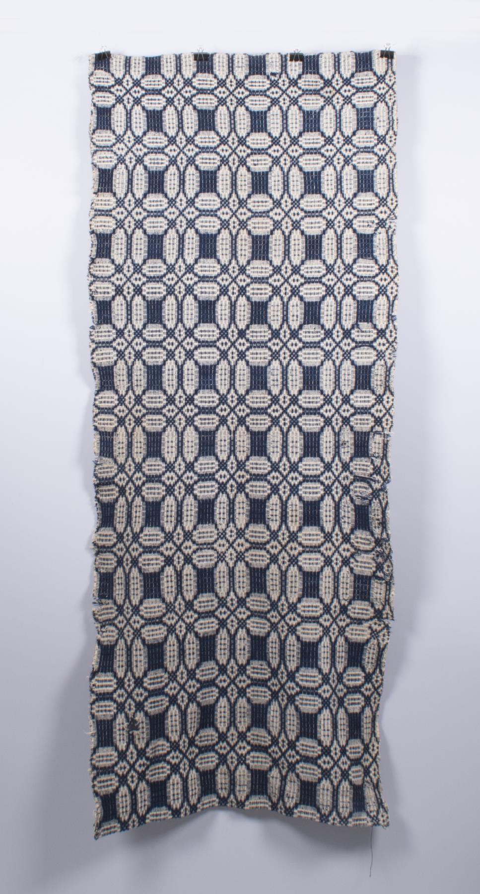 Image of Hand woven coverlet once owned by Catherine Maynard, ca. 1830
