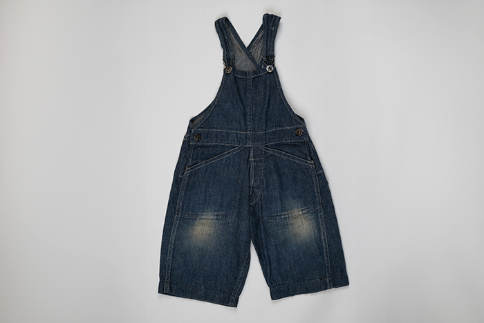 Image of Denim “crawler” overalls made by the Black Manufacturing Company, 1910